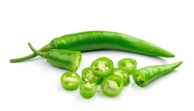 Beyaz yeşil hot chili biber