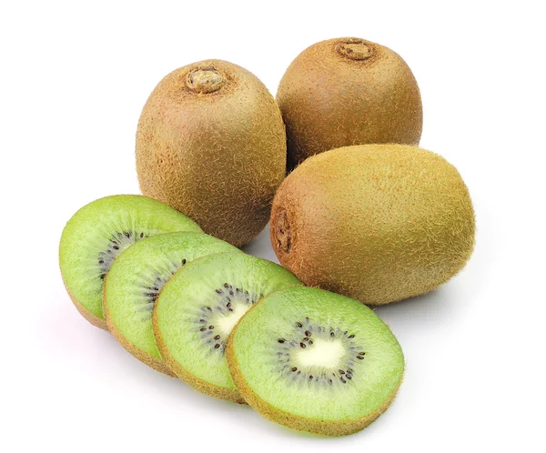 Fruta kiwi suculenta isolada no fundo branco — Fotografia de Stock