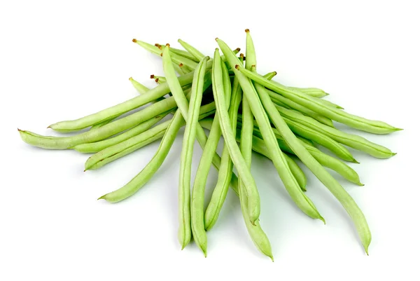 Green beans on white background — Stock Photo, Image