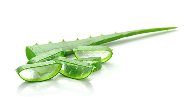 Aloe vera färskt blad. isolerad över vit — Stockfoto