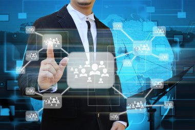 işadamı touch sosyal ağ simgesini