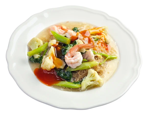 Noodles with prawns — Stock Photo, Image