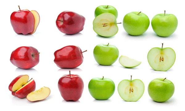 赤い緑と熟したリンゴ — ストック写真