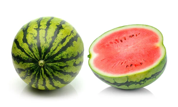 Pedaços de melancia isolados — Fotografia de Stock