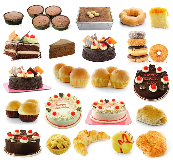 태국 디저트, 빵, 케이크, 도넛, 크루아상, breadsausages — 스톡 사진