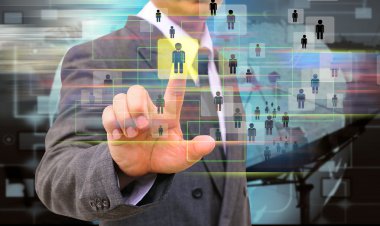 işadamı touch sosyal ağ simgesini