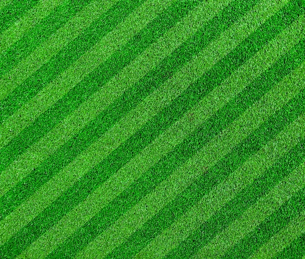 Green grass lined football or soccer field — Stock Photo, Image