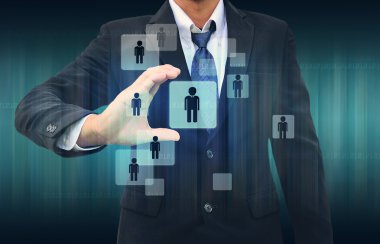 İş adamı Doğru kişiyi seçiyor