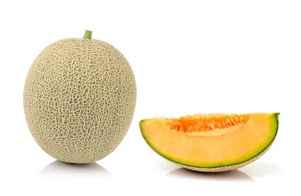 Melone isoliert auf weißem Hintergrund — Stockfoto