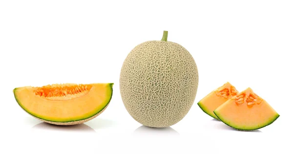 Cantaloupe melon  isolated on white background — Stock Photo, Image