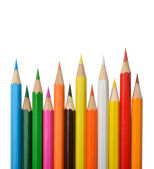 barevné tužky izolované na bílém pozadí