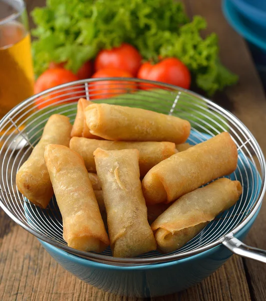Fried Chinese Traditional Spring rolls food — Stock Photo, Image