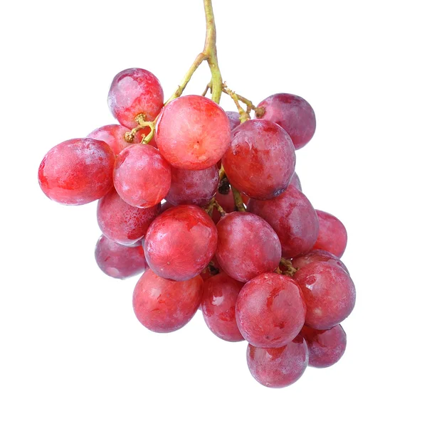 Beyaz üzerine izole edilmiş kırmızı üzüm. — Stok fotoğraf