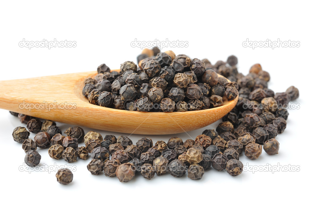 Spoon with Whole Black Pepper Granules