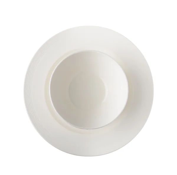 Piatti in ceramica bianca — Foto Stock