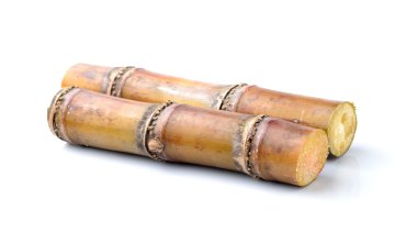 Beyaz arkaplanda izole şeker kamışı