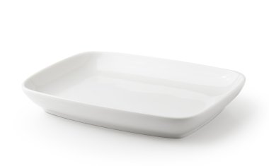 beyaz arkaplanda izole edilmiş beyaz plaka