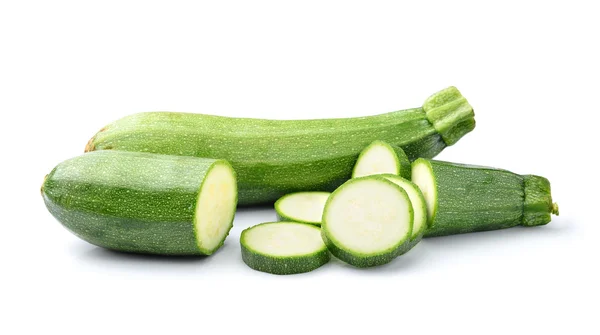 Courgettes de légumes frais isolées sur fond blanc — Photo