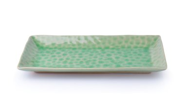 seramik plaka beyaz arkaplanda izole edildi