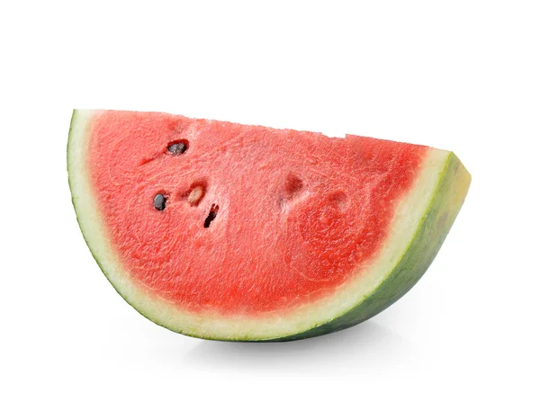 Scheibe Wassermelone auf weißem Hintergrund — Stockfoto