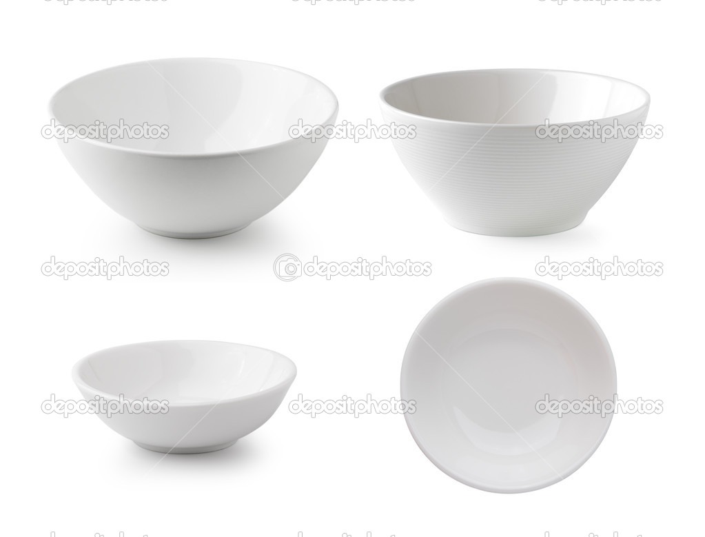 white bowl isolated on white background