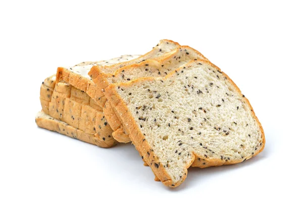 Celozrnný chléb izolovaný na bílém pozadí — Stock fotografie