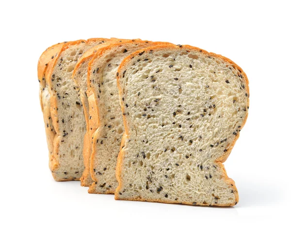 Volkoren brood geïsoleerd op witte achtergrond — Stockfoto