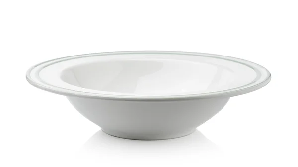 흰 배경에 분리되어 있는 도기 그릇 — 스톡 사진
