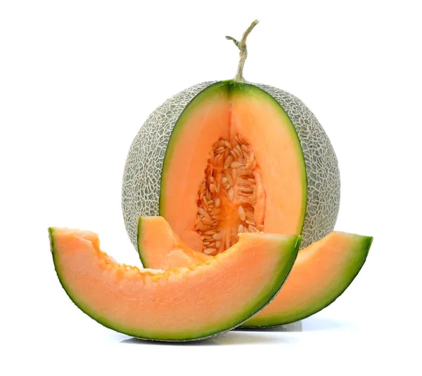 Meloen geïsoleerd op witte achtergrond — Stockfoto