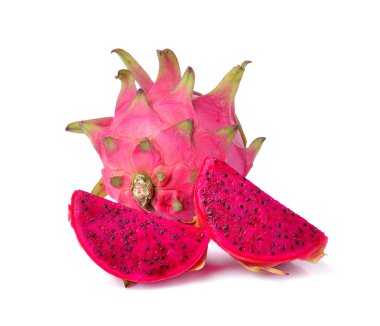 Beyaz arkaplanda Ejder Meyvesi izole