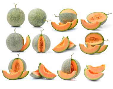 kavun beyaz arkaplanda izole