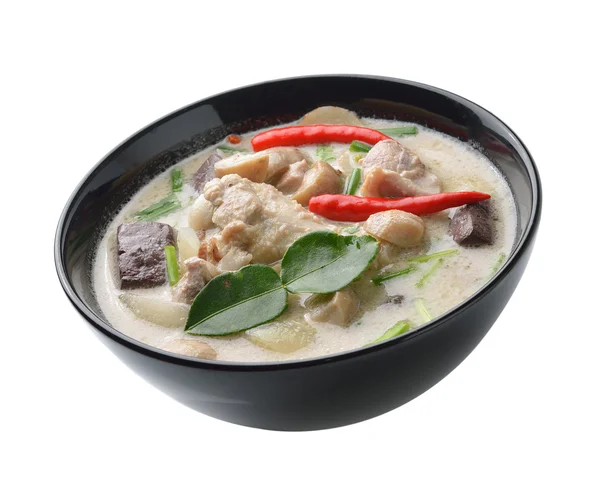 Thaifood pollo piccante al curry nel latte di cocco — Foto Stock