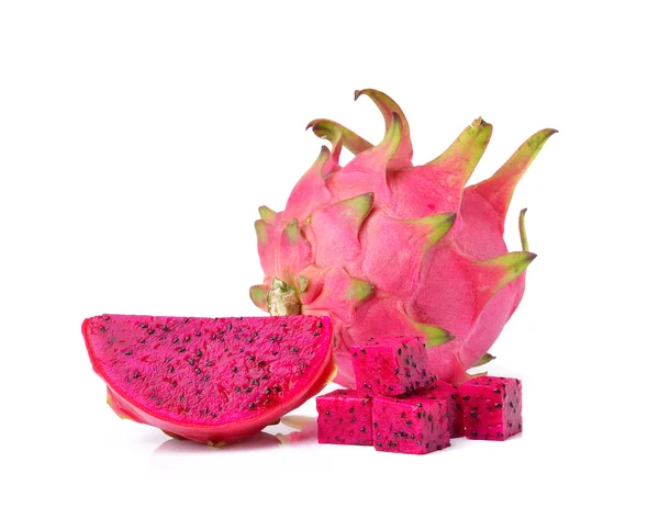 Dragon Fruit geïsoleerd op witte achtergrond — Stockfoto