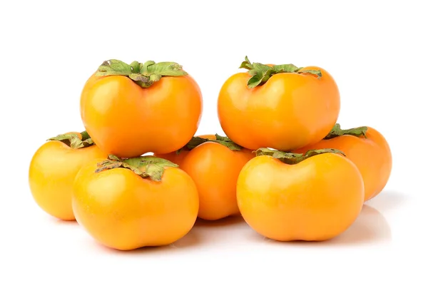 Ripe persimmons isolated on white background — Stock Photo, Image