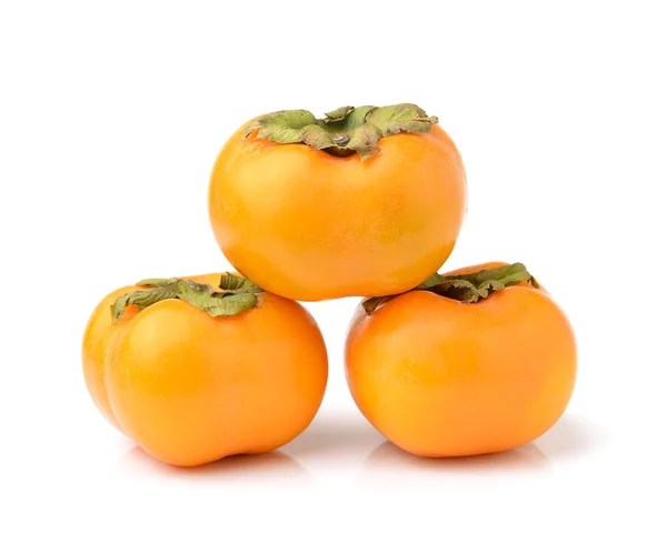 Ripe persimmons isolated on white background — Stock Photo, Image