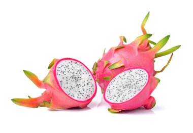 Beyaz arkaplanda Ejder Meyvesi izole