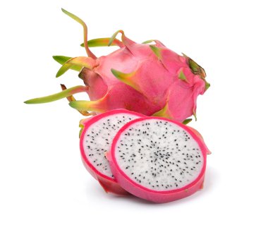 Beyaz arkaplanda Ejder Meyvesi izole