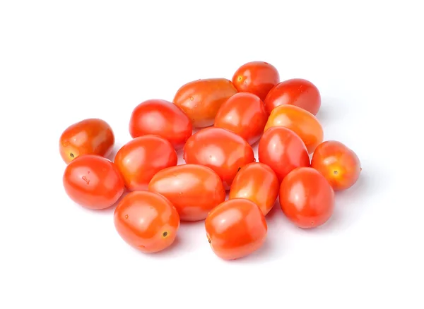 Pomodori susina su sfondo bianco — Foto Stock