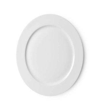 beyaz arkaplanda izole edilmiş beyaz plaka