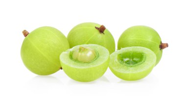 Beyaz arka planda izole edilmiş Hint Bektaşi üzümü