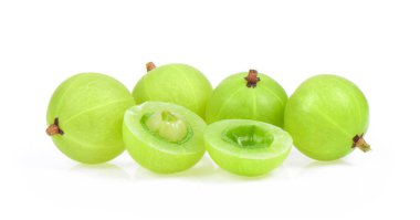 Beyaz arka planda izole edilmiş Hint Bektaşi üzümü