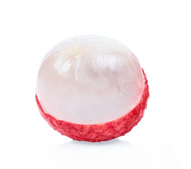 Lychee beyaz arkaplanda izole edildi