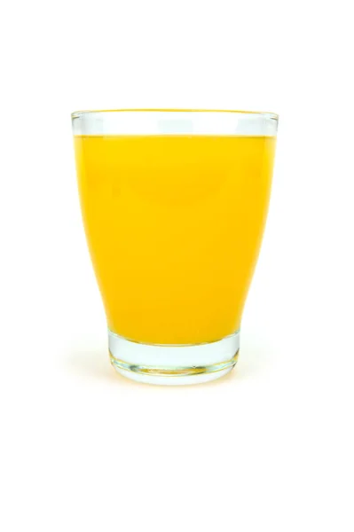 Glass Cup Freshly Squeezed Orange Juice Isolated White Background — Stock Photo, Image