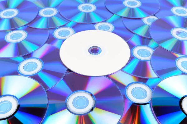 Several Cds Laid Out Horizontal Surface Recordable Side — Stock Photo, Image