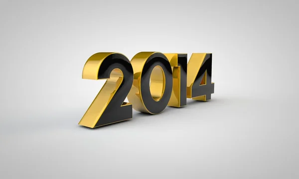 Gold 2014 year — Stock Photo, Image
