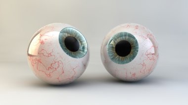 beyaz zemin üzerinde bir göz kavramı. illüstrasyon