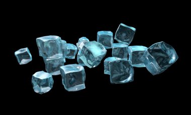 koyu arka plan üzerine buz kavramı