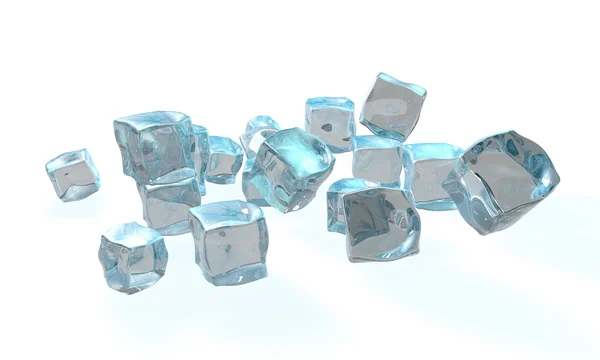 Concepto de hielo sobre un fondo blanco — Foto de Stock