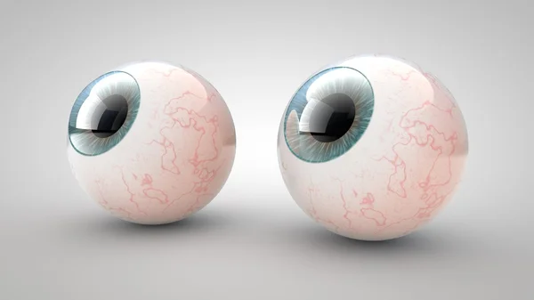 Очі на білому тлі. 3D ілюстрація — стокове фото