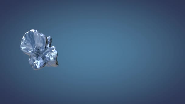 概念滴铬在蓝色背景上的动画 — 图库视频影像